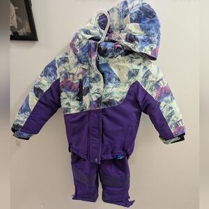 Purple and Multicolor Snowsuit for Kids